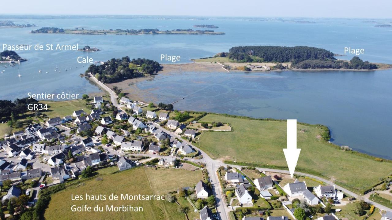 Maison Golfe Du Morbihan - Vue Mer - Plage A 600M - 6 Chambres Сене Экстерьер фото